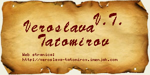 Veroslava Tatomirov vizit kartica